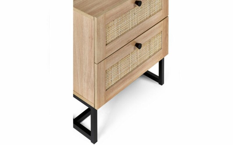 Padstow 2 Drawer Bedside - Oak - Image 4