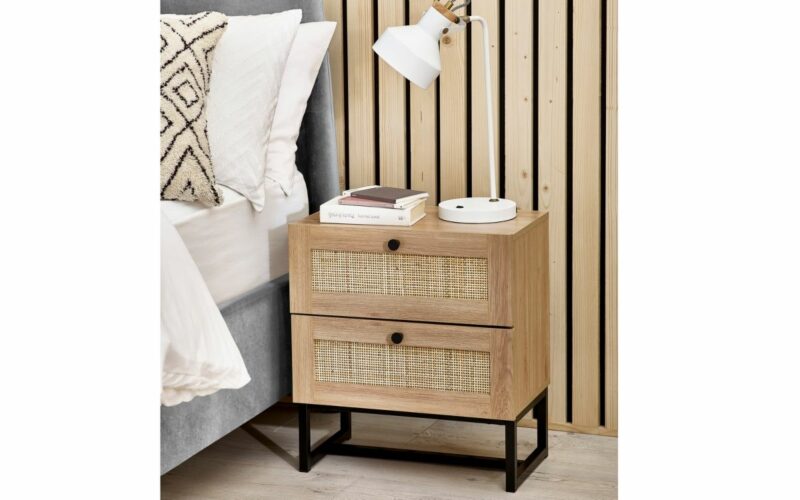 Padstow 2 Drawer Bedside - Oak - Image 5