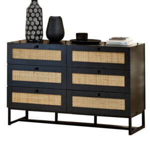 Padstow 6 Drawer Chest - Black