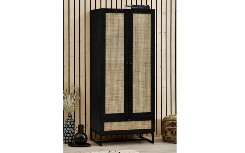 Padstow Wardrobe - Black - Image 2