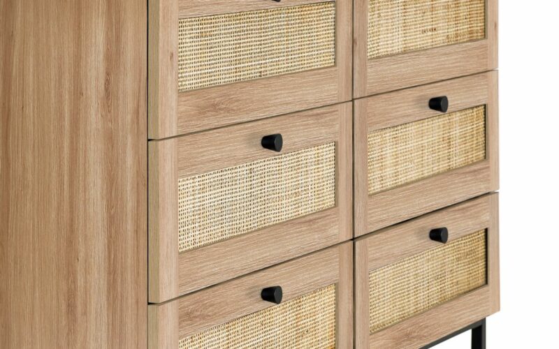 Padstow 6 Drawer Chest - Oak - Image 3