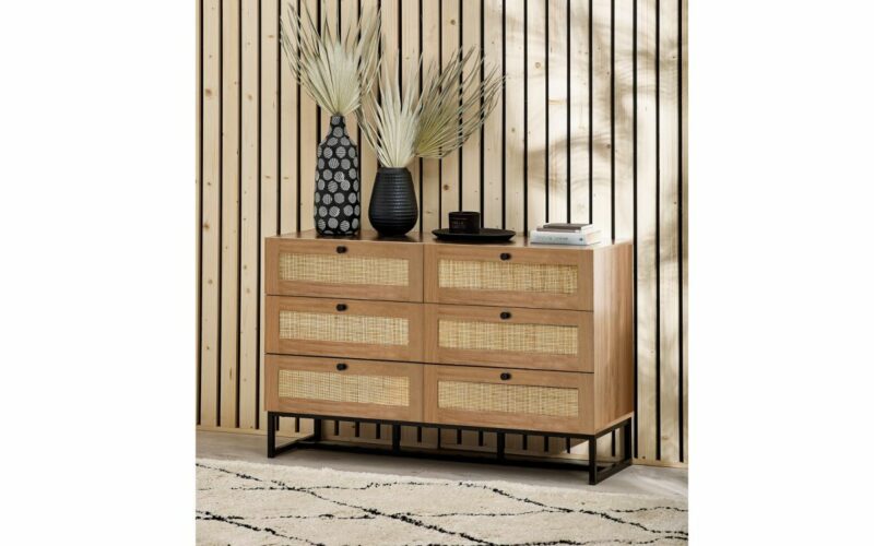 Padstow 6 Drawer Chest - Oak - Image 4