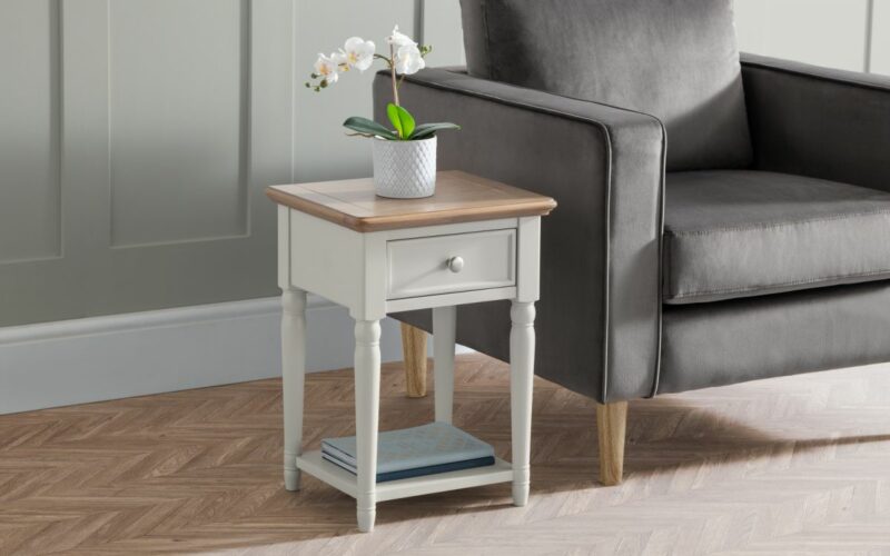 Provence 1 Drawer Lamp Table - Image 7