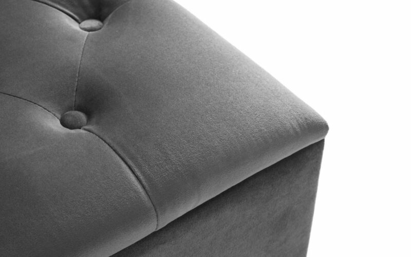 Ravello Blanket Box - Dark Grey Velvet - Image 4