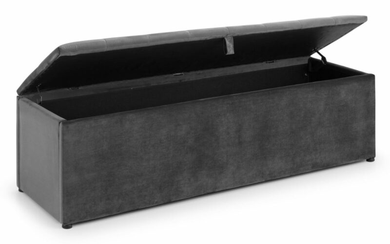 Ravello Blanket Box - Dark Grey Velvet - Image 2