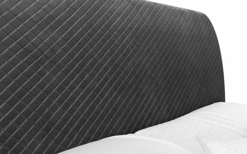 Sanderson Diamond Quilted Velvet Bed - Image 3