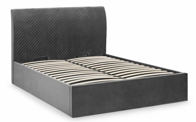 Sanderson Diamond Quilted Velvet Ottoman Bed - Image 2