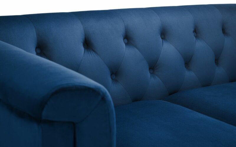 Sandringham 2 Seater Sofa - Blue Velvet - Image 4