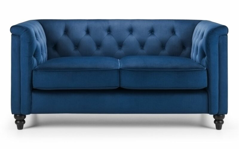 Sandringham 2 Seater Sofa - Blue Velvet - Image 2