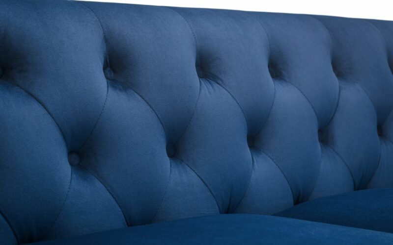 Sandringham 3 Seater Sofa - Blue Velvet - Image 4