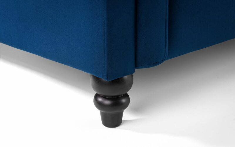 Sandringham 3 Seater Sofa - Blue Velvet - Image 5