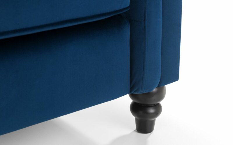 Sandringham Chair - Blue Velvet - Image 4