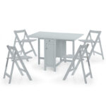 Savoy 4 Seater Light Grey Dining Set