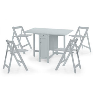Savoy 4 Seater Light Grey Dining Set