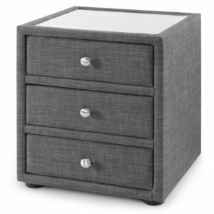 Sorrento 3 Drawer Bedside - Slate Grey Linen (JB)