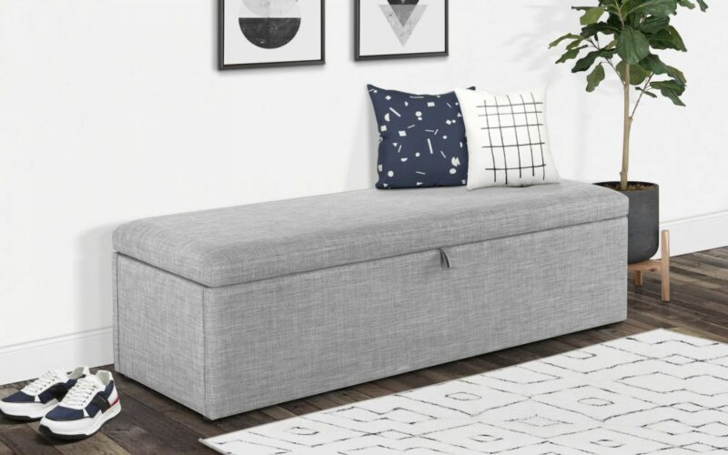 Sorrento Blanket Box - Light Grey - Image 2