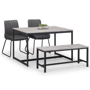 Staten & Soho 4 Seater Dining Set (2 Soho Chairs & Staten Bench)