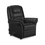 Riva Rise & Recliner Chair - Black Faux Leather (JB)