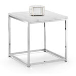 Scala White Marble Top Lamp Table (JB)