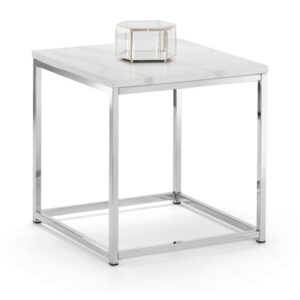 Scala White Marble Top Lamp Table (JB)