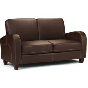 Vivo 2 Seater Sofa - Chestnut Faux Leather (JB)