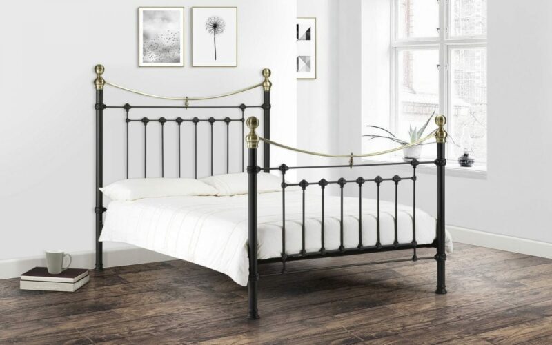Victoria Bed - Satin Black & Brass (JB) - Image 2