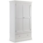 Clermont 2 Door 1 Drawer Wardrobe - White