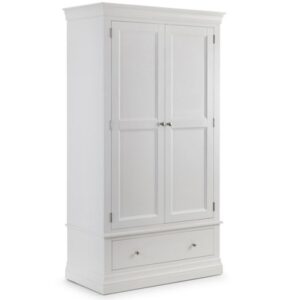 Clermont 2 Door 1 Drawer Wardrobe - White