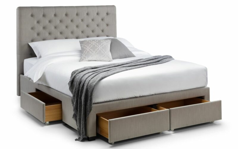 Wilton Deep Buttoned 4 Drawer Bed - Grey - Image 3
