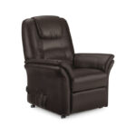 Riva Rise & Recliner Chair - Brown Faux Leather (JB)