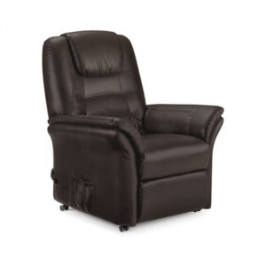 Riva Rise & Recliner Chair - Brown Faux Leather (JB)