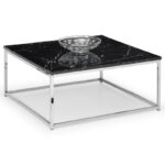 Scala Black Marble Top Square Coffee Table (JB)