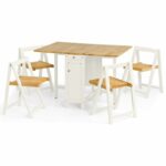 Savoy White / Natural Dining Set (35cm + 85cm x 80cm) - KD Only (JB)